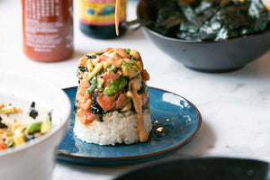 Sustainable Sushi Grade Salmon: Poke Tower